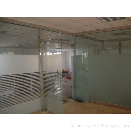 Tempered Glass Door Acid Etched Pattern